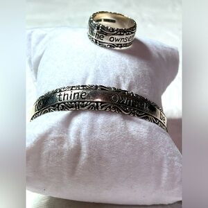 Mark Wasserman Samara Silver Cuff Bracelet and Ring Set